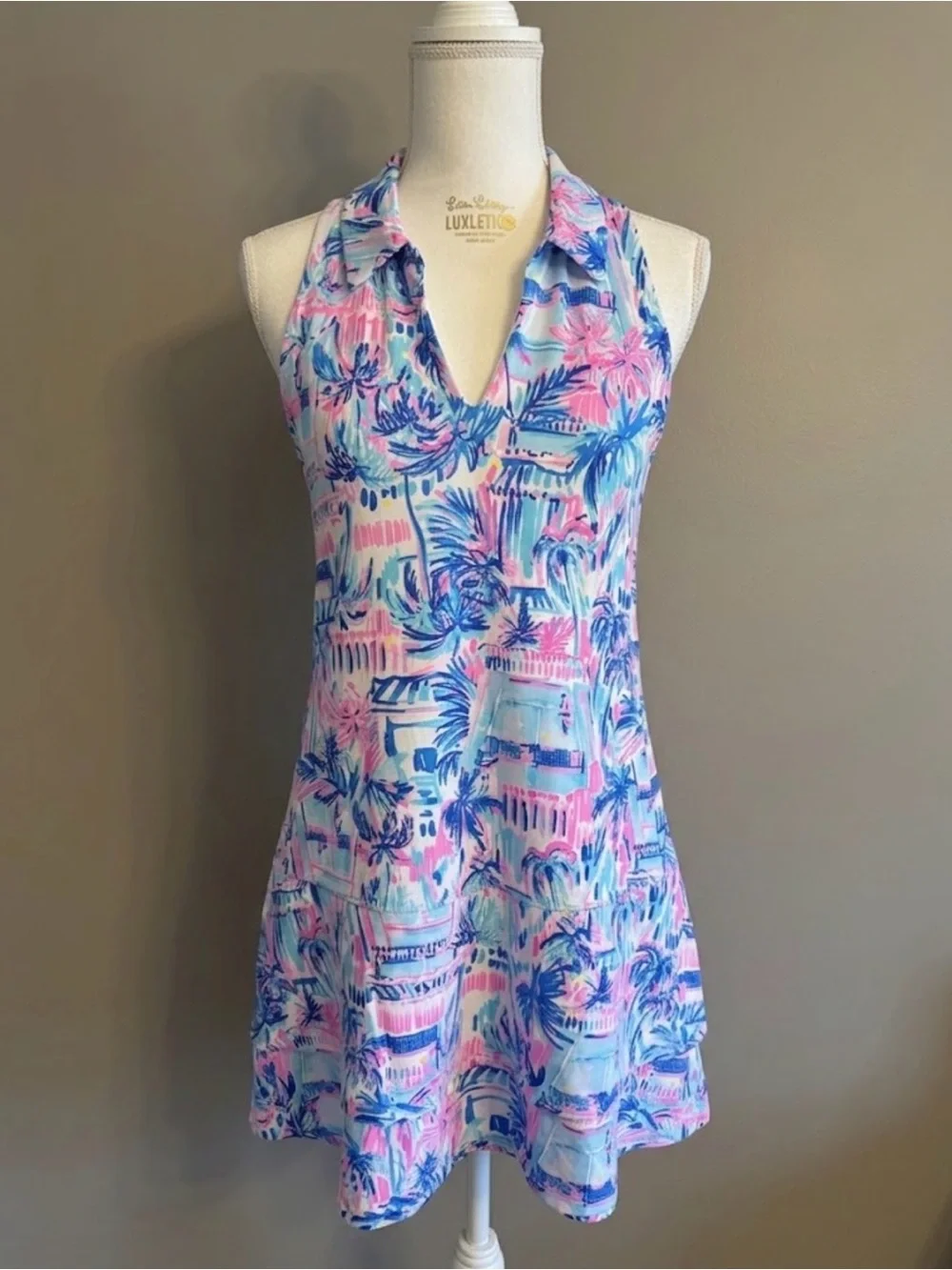 Lilly Pulitzer Luxletic Dania Dress & Shorts Set Multi Print XL